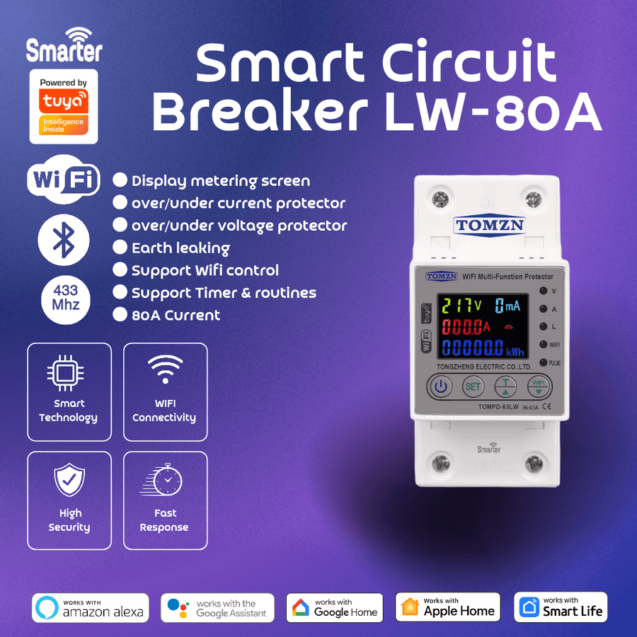 Tomzn Smart Circuit Breaker 80A - LW80A