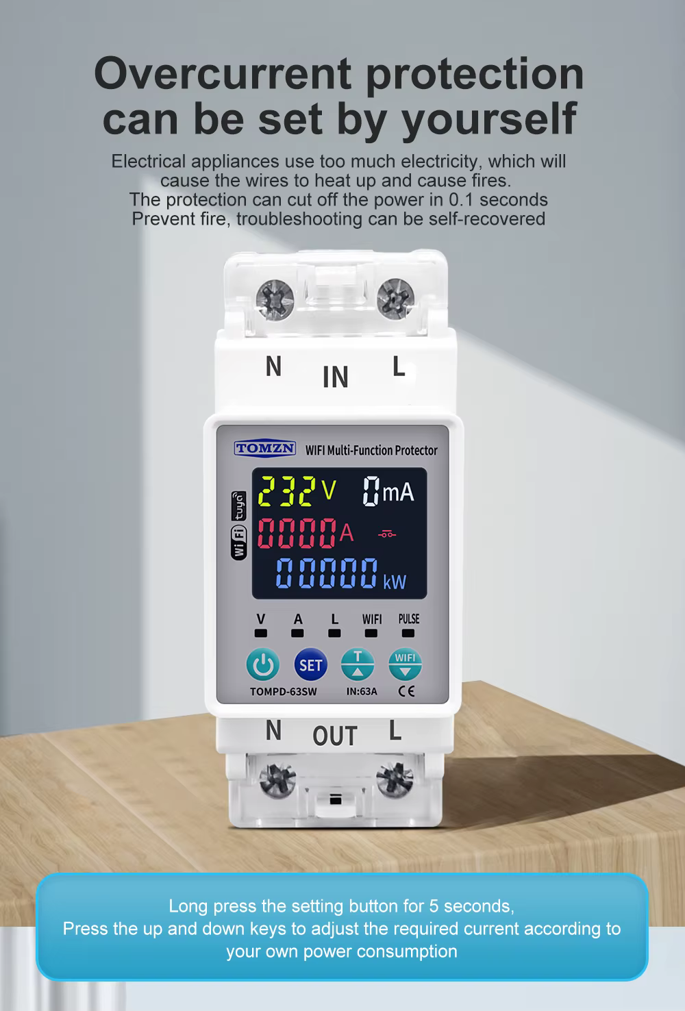 Tomzn Smart Circuit Breaker wifi - SW63A