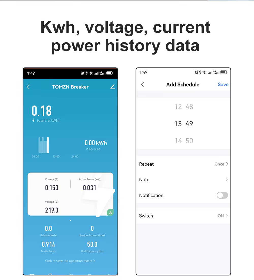 Tomzn Smart Circuit Breaker wifi - SW63A