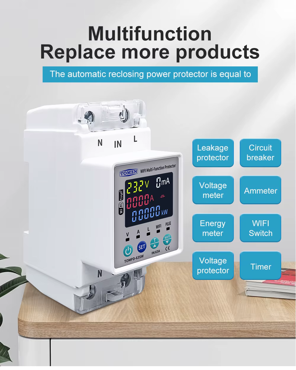 Tomzn Smart Circuit Breaker wifi - SW63A