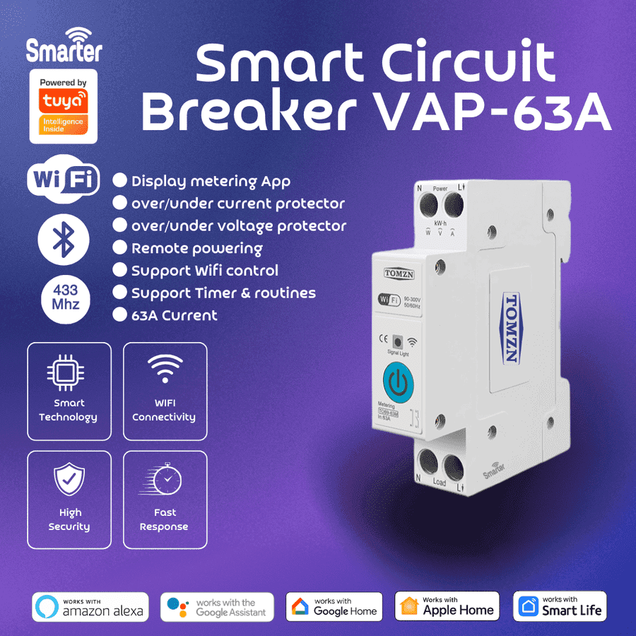 Tomzn Smart Circuit Breaker wifi -VAP63A