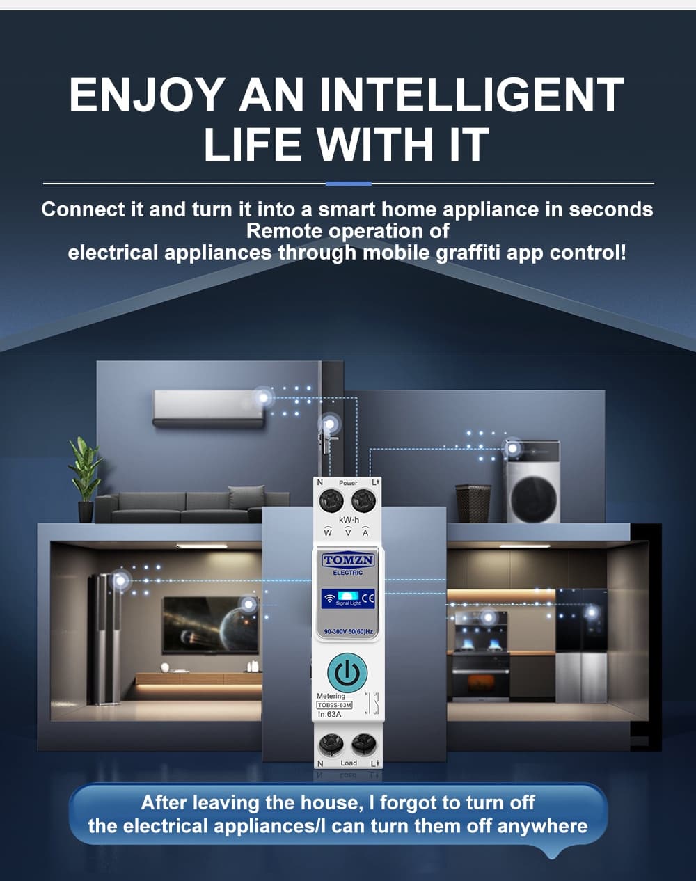 Tomzn Smart Circuit Breaker wifi -VAP63A