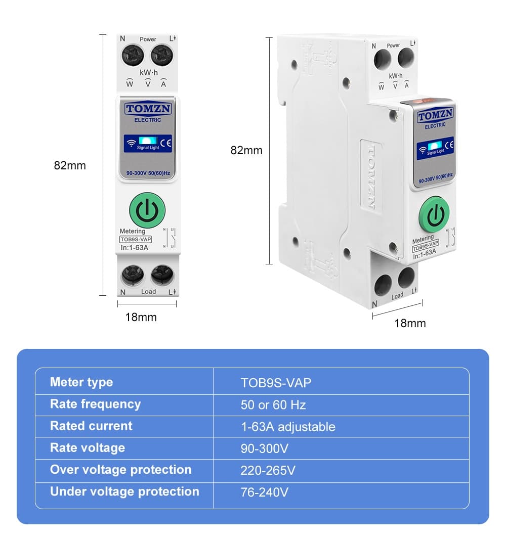 Tomzn Smart Circuit Breaker wifi -VAP63A