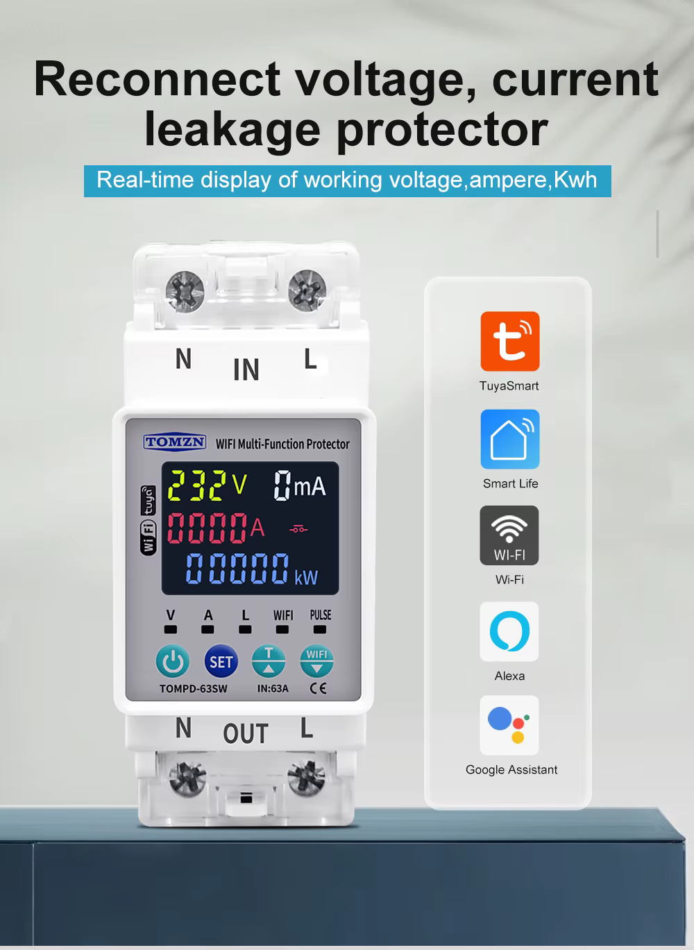 Tomzn Smart Circuit Breaker wifi - SW63A
