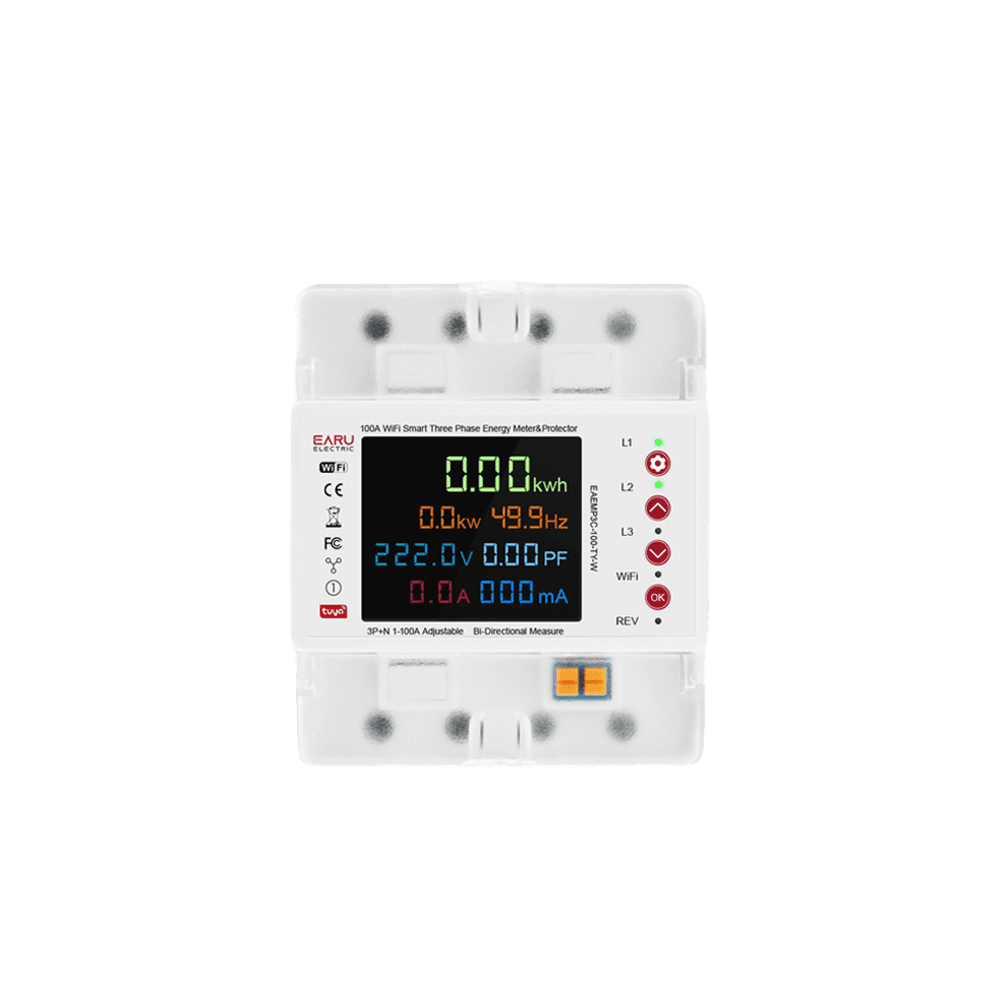 EARU Smart Circuit Breaker wifi - 3 Phase - 100A Upgraded Color screen